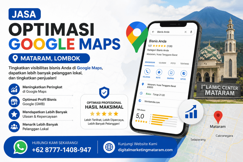 Jasa Optimasi Google Maps Mataram, Lombok