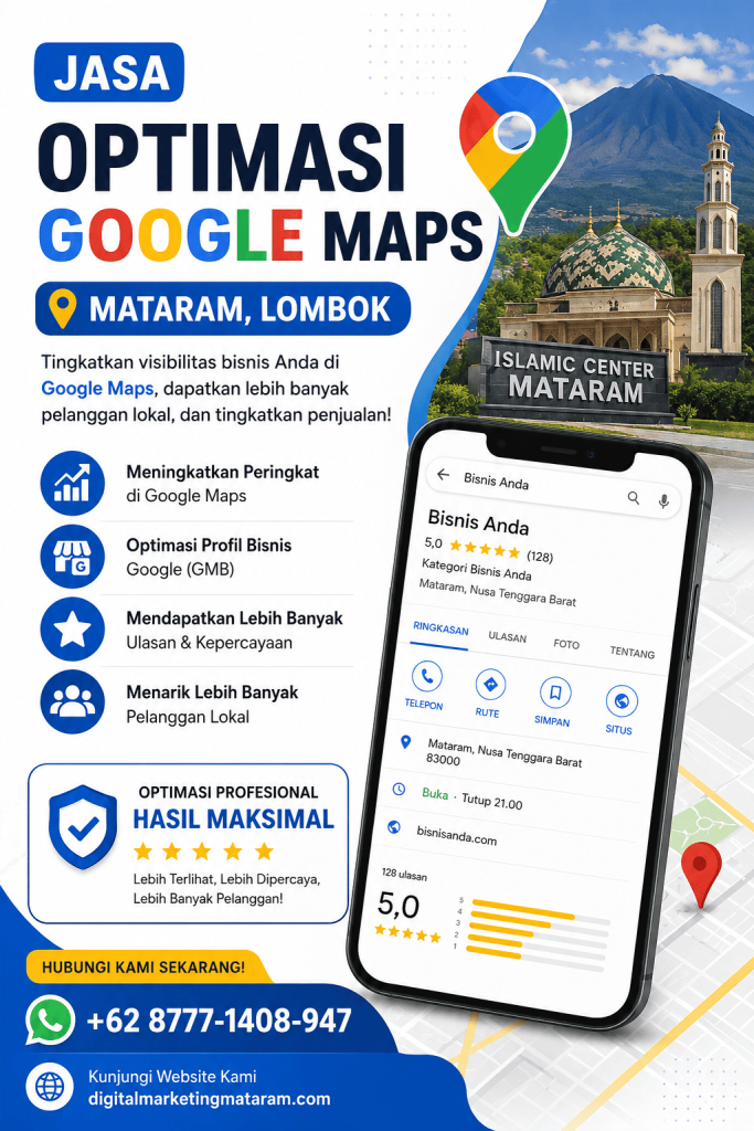 Jasa Optimasi Google Maps di Mataram, Lombok