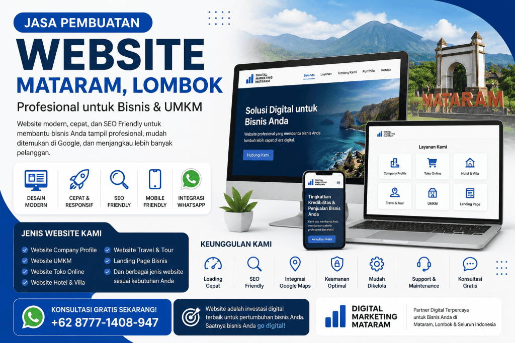 Jasa Pembuatan Website di Mataram Lombok